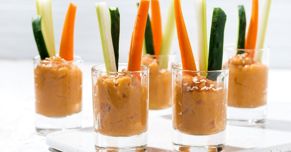 Pumpkin Hummus Veggie Dipper🍴🌿 Easy Vegan Snack Cups for Fall Gatherings